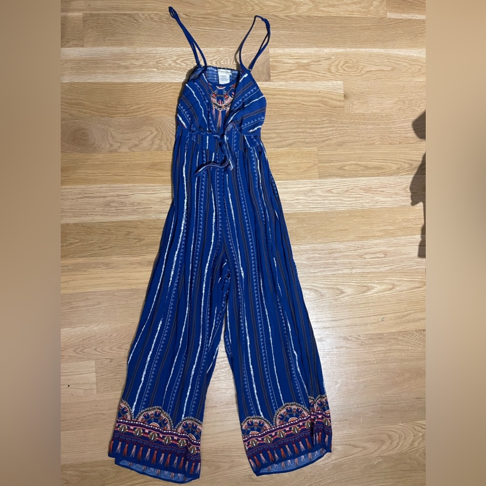 Flying tomato detailed front tie jumpsuit